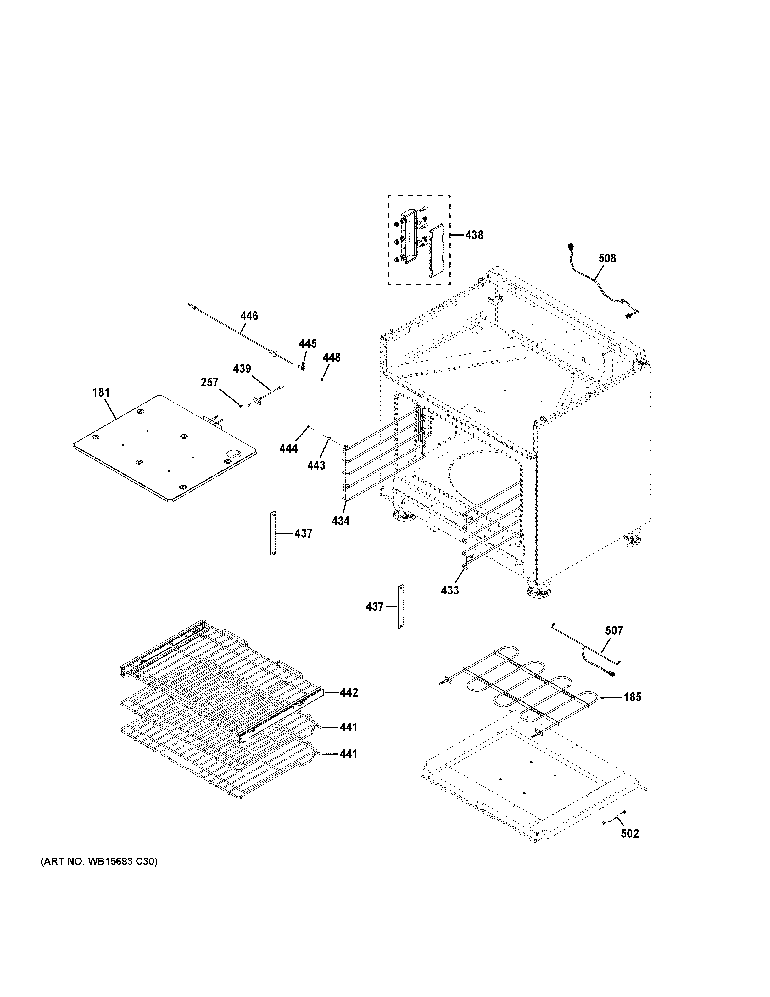 Oven cavity parts