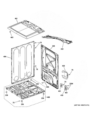 Cabinet & top panel