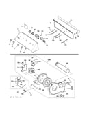 Backsplash, blower & motor assembly