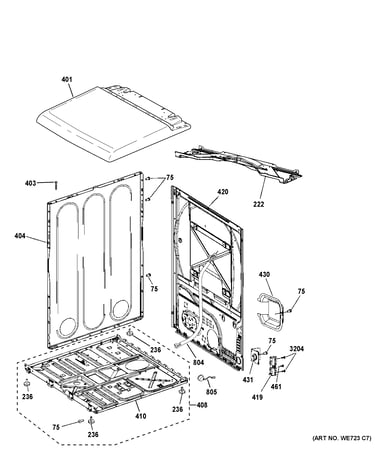 Cabinet & top panel