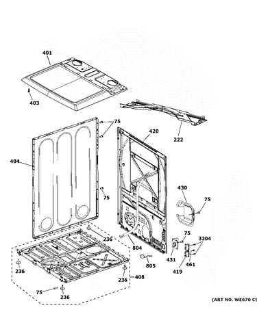 Cabinet & top panel