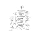 GE CDD420P2T1S1 tub & motor diagram