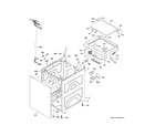 GE GUD24ESSM0WW washer cabinet & lid diagram