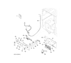 GE GUD24GSSM1WW controls & backsplash diagram