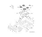 Hotpoint RAS240DM2WW control panel & cooktop diagram