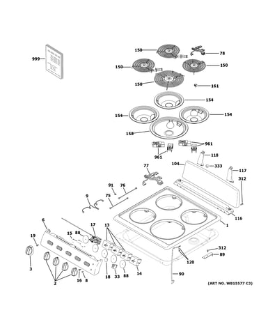 Control panel & cooktop