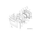 GE JB735SP2SS door diagram