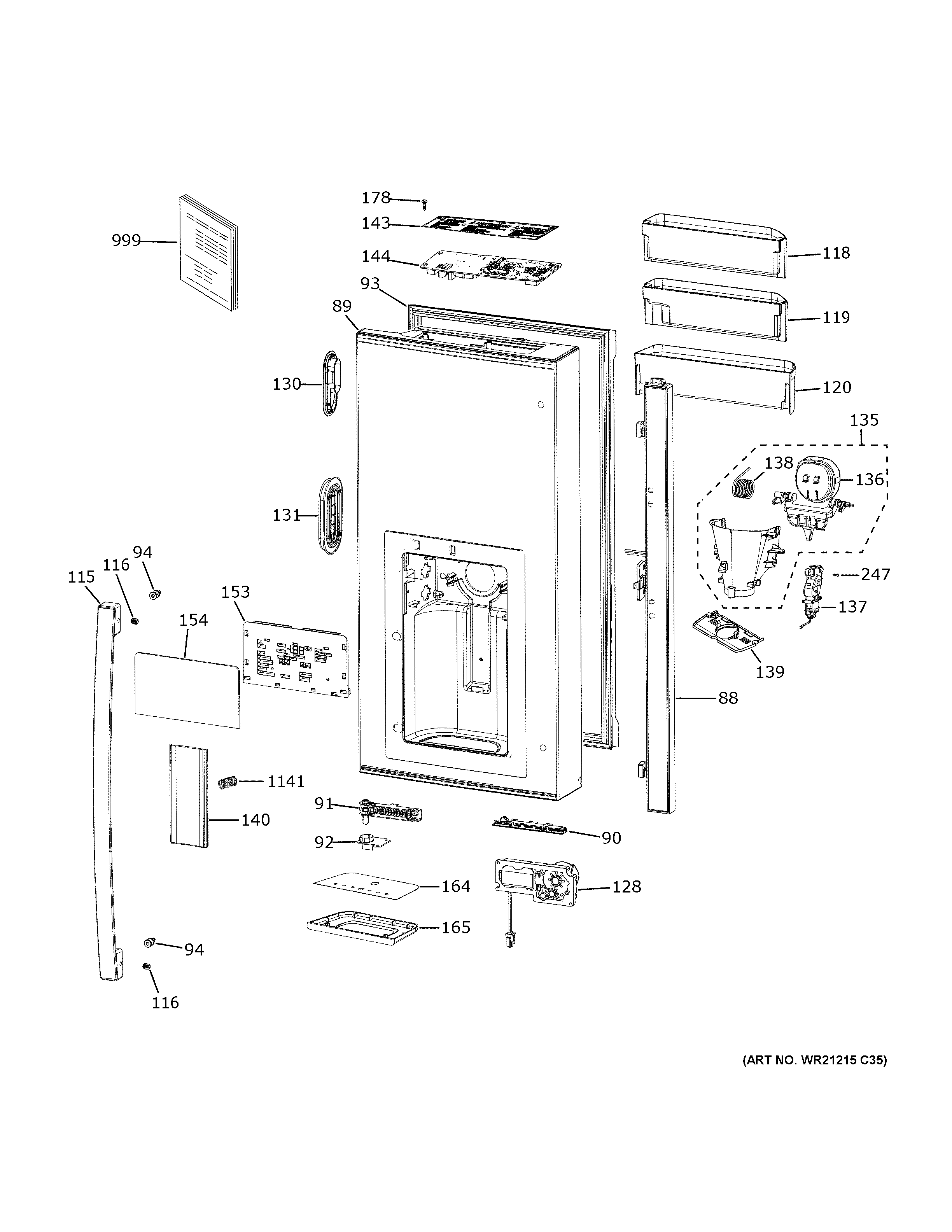 Dispenser door
