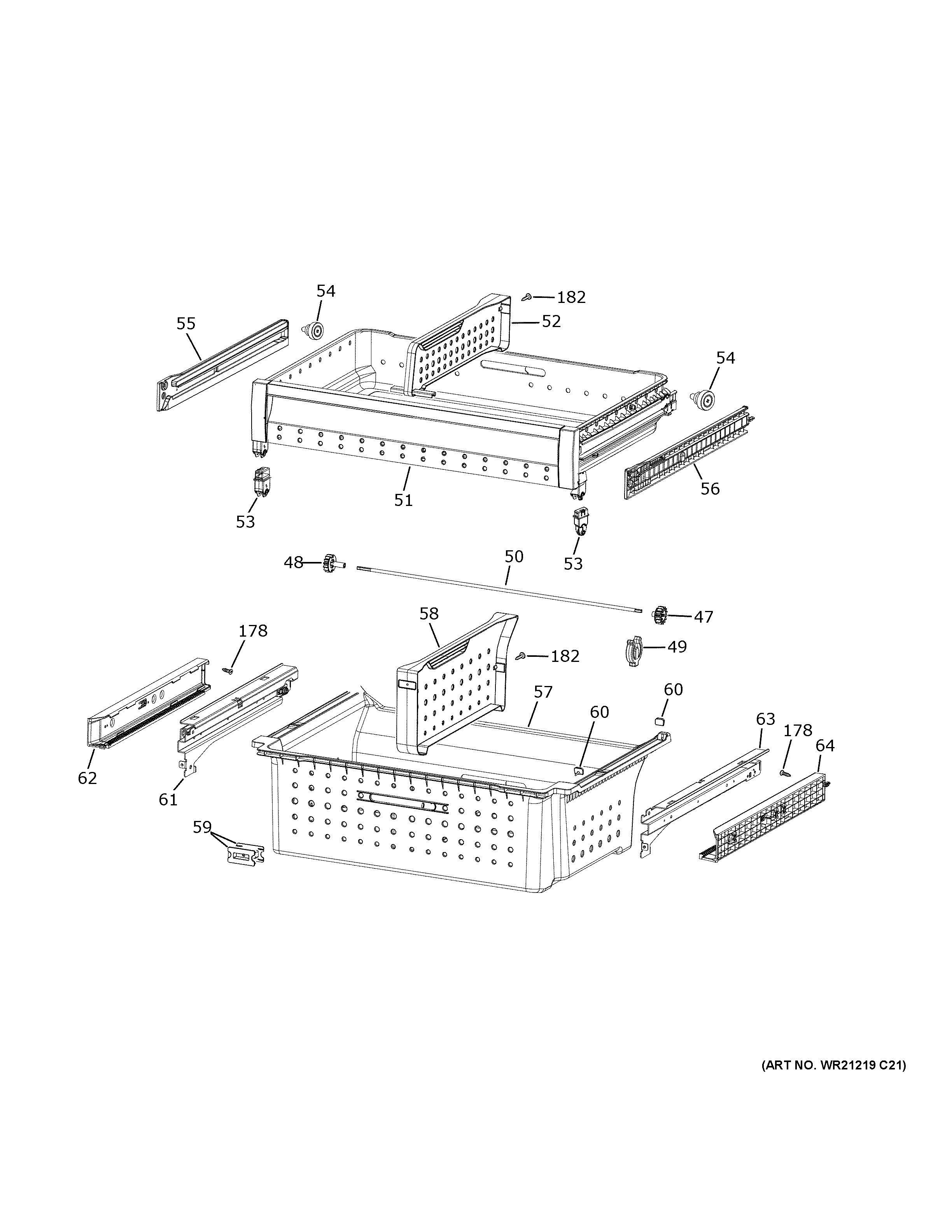 Freezer shelves