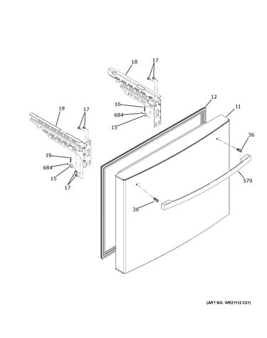 Freezer door
