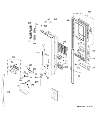 Dispenser door