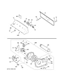 Backsplash, blower & motor assembly