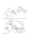 Backsplash, blower & motor assembly