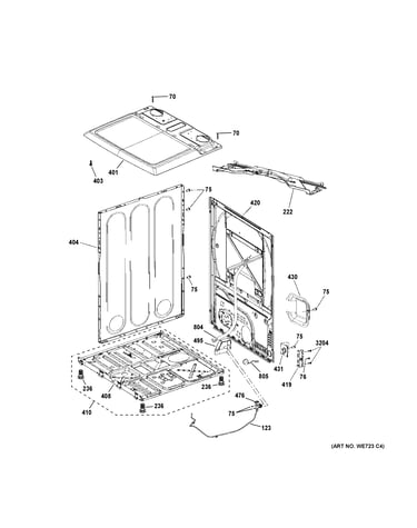 Cabinet & top panel