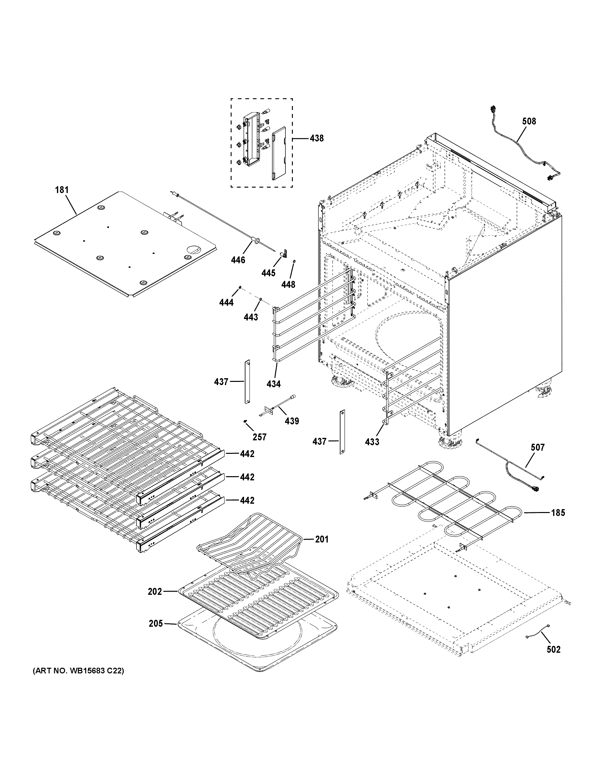 Oven cavity parts