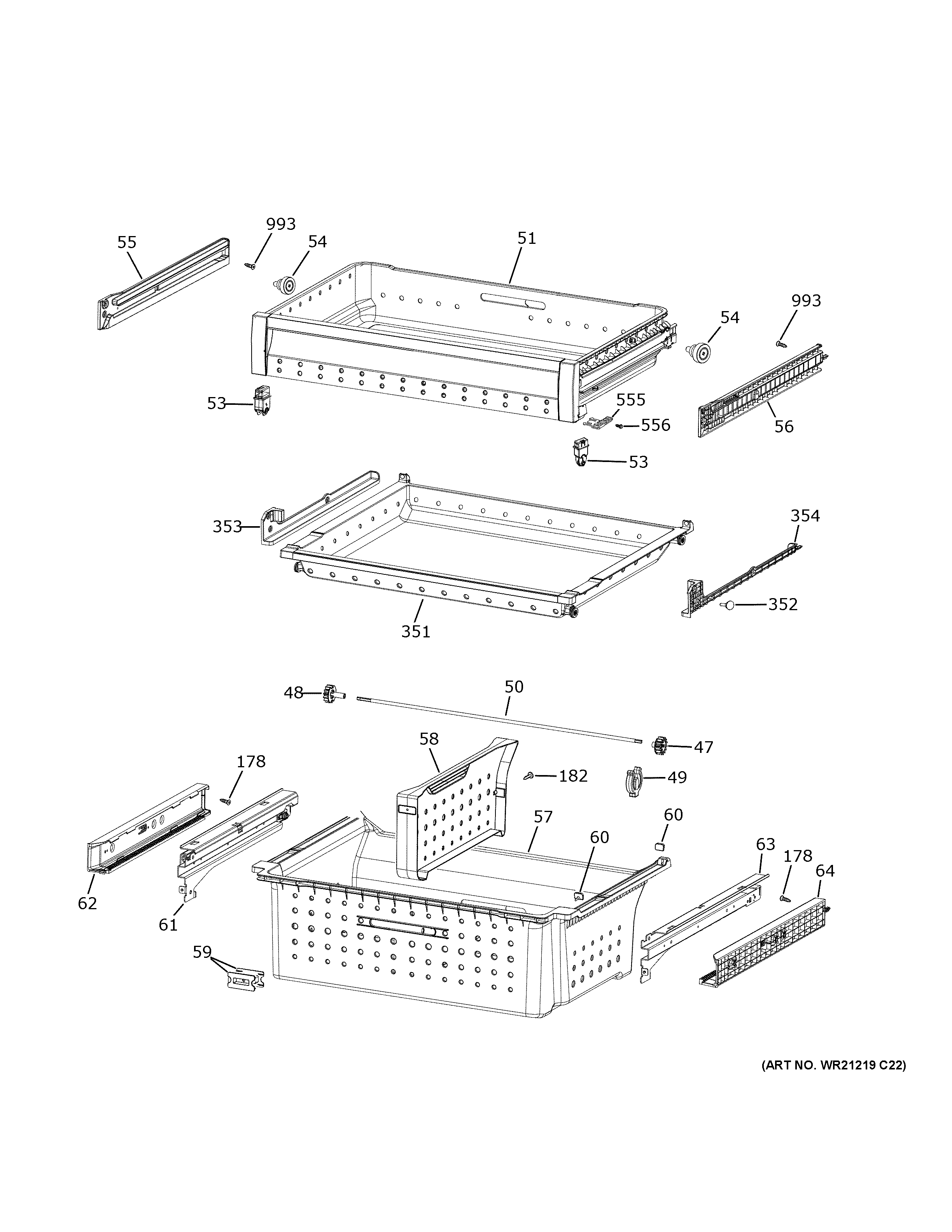 Freezer shelves