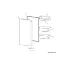 GE CXE22DM5PDS5 refrigerator door - rh diagram