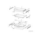 GE CVE28DP4NGW2 freezer shelves diagram