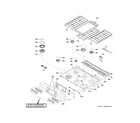 GE C2S950P2M3S1 control panel & cooktop diagram