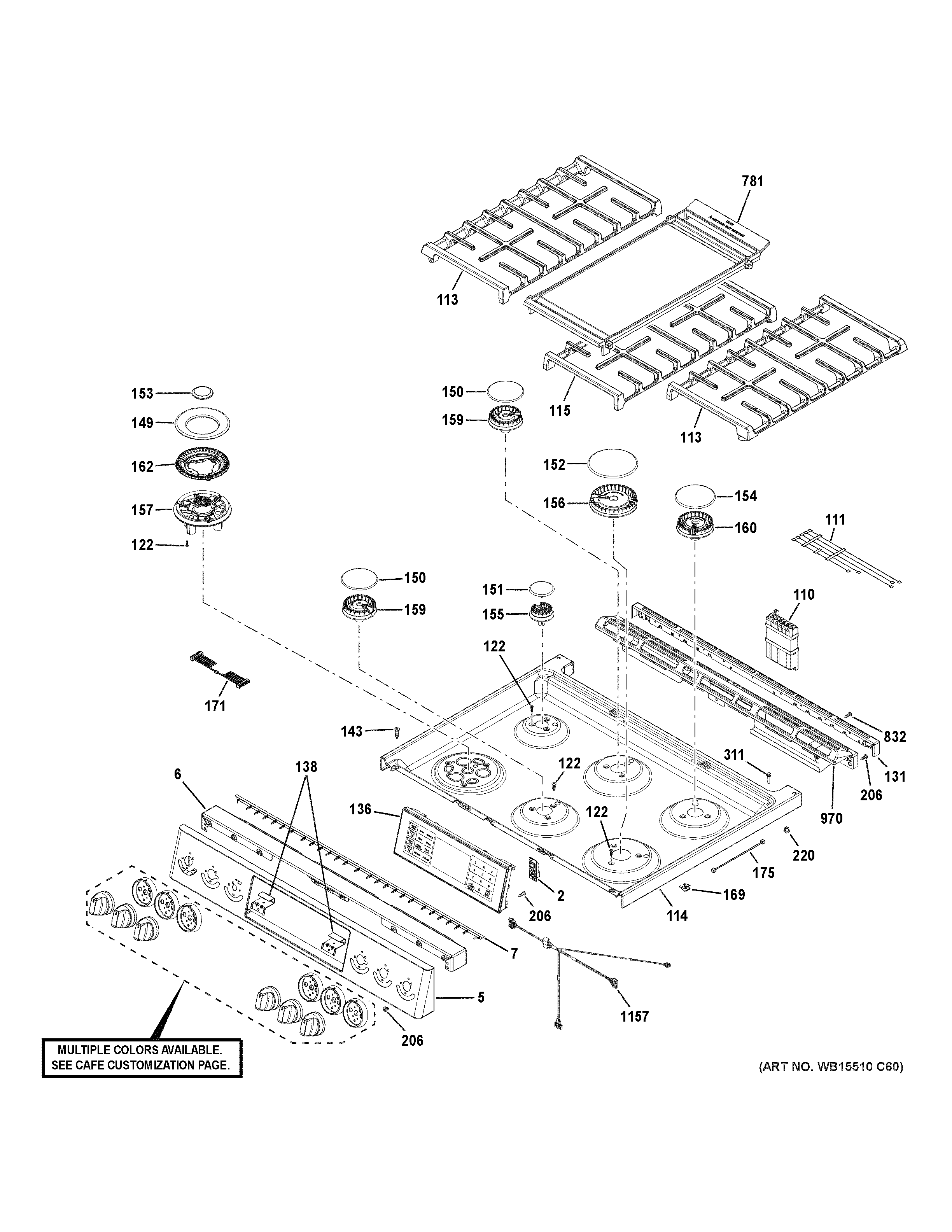 CONTROL PANEL & COOKTOP