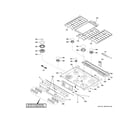 GE C2S950P4M3W2 control panel & cooktop diagram