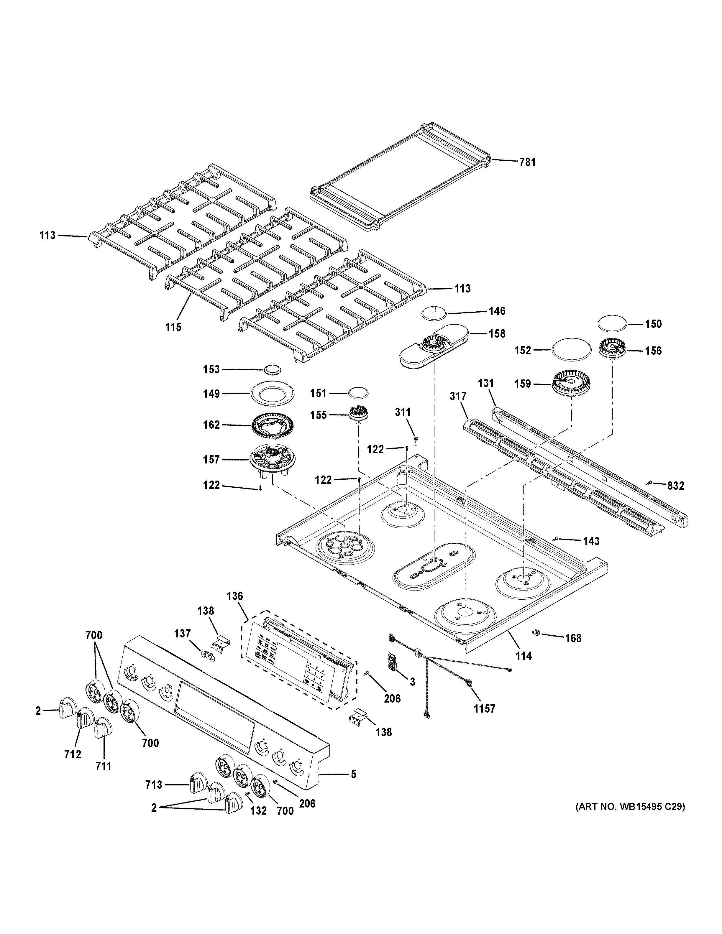 Control panel & cooktop