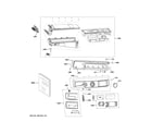 GE GFW650SPN1SN controls & dispenser diagram