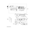 GE GFW550SPN1DG controls & dispenser diagram