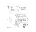 GE GFW850SPN2DG controls & dispenser diagram