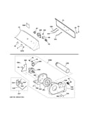 Backsplash, blower & motor assembly