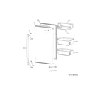 GE PGE29BYTBFS refrigerator door - rh diagram