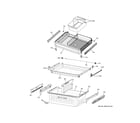 GE CGE29DP4TBW2 freezer shelves diagram