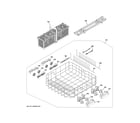 GE CDT888P3V2D1 lower rack assembly diagram