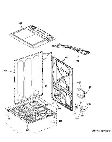 Cabinet & top panel