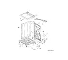 GE PTD70EBST0WS cabinet & top panel diagram