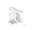 GE GTD58EBSV0WS cabinet & top panel diagram