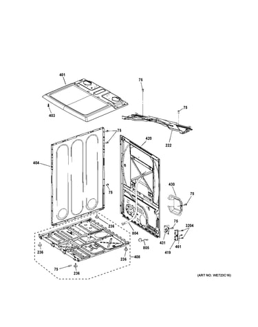 Cabinet & top panel