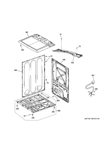 Cabinet & top panel