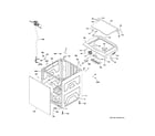 GE GUD27GSPM1DG washer cabinet & lid diagram