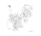 GE GUV27ESSM1WW washer cabinet & lid diagram