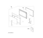 GE JVM3160DF8BB door parts diagram