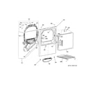 GE HTX24GASK1WS front panel & door diagram