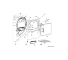 GE GTD45GASJ3WS front panel & door diagram