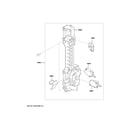 GE JVM3160DF8BB latch board parts diagram