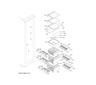 GE ZIF241NPNAII shelves & drawers diagram