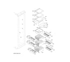 GE ZIF301NBRAII shelves & drawers diagram