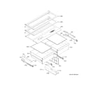 GE ZIC363IPVBRH refrigerator shelves diagram