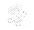 GE ZIC363NBVBRH refrigerator shelves diagram