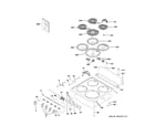 Hotpoint RAS200DM3WW control panel & cooktop diagram