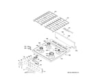 Haier QGAS740RM3SS control panel & cooktop diagram